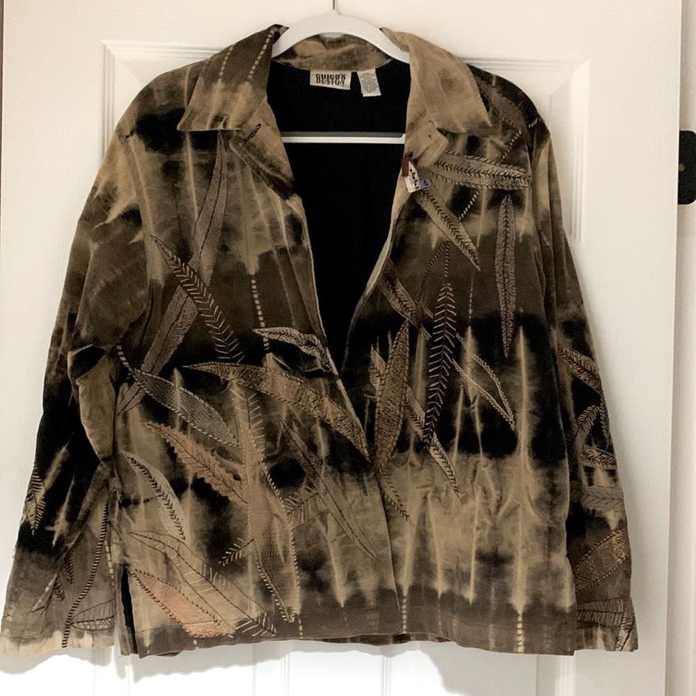 Chico’s Design Brown Feathers Jacket